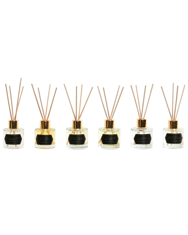 Home ESPRIT luchtverfrisser set van 6, 50 ml, huisdecoratie en kookruimte geurverfrissers, kleurrijke verpakkingen.