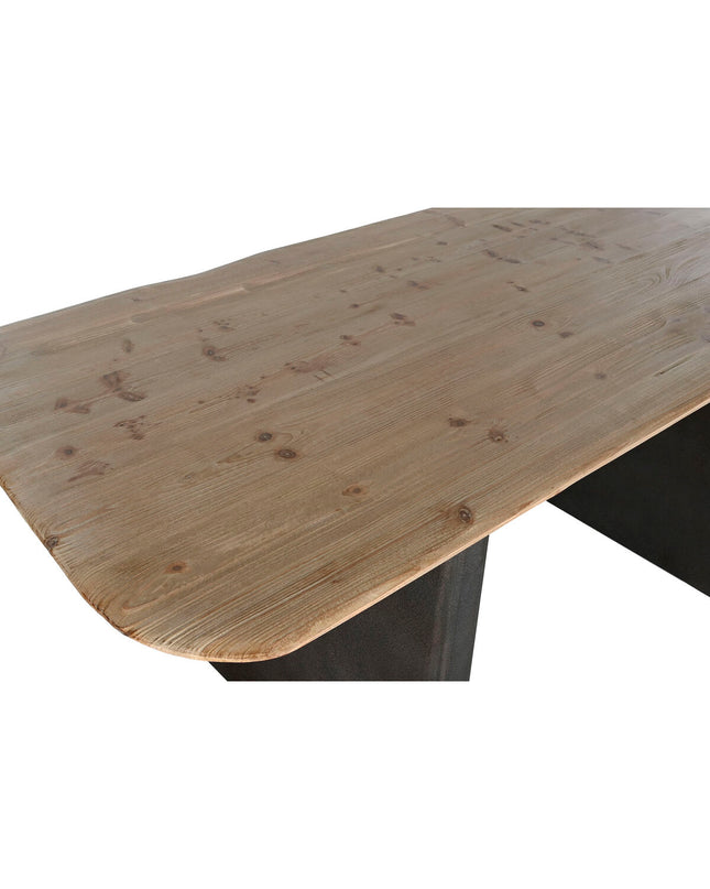 Dark brown Home ESPRIT dining table with natural wood finish, 200x90x75 cm, in a modern kitchen setting.
