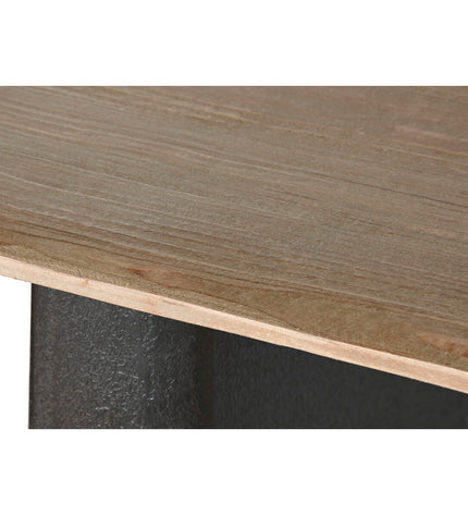 Dark brown Home ESPRIT dining table made of natural spruce wood, measuring 200 x 90 x 75 cm, with a sturdy rectangular design.