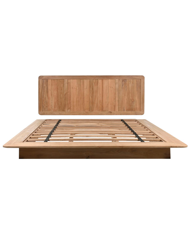 Home ESPRIT bed in 180x200 cm with a 75 cm height, featuring a sleek wooden frame and modern design.