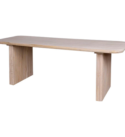 Home ESPRIT dining table with a 250x100x77 cm wooden surface, showcasing its sleek, modern design and sturdy legs.