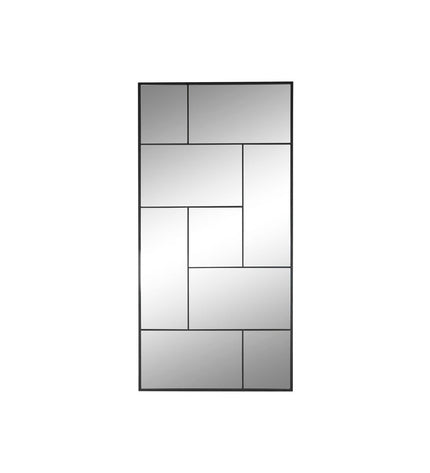 Home ESPRIT black full-length mirror, 90x180 cm, with sleek frame, ideal for modern home decor and stylish interior design.
