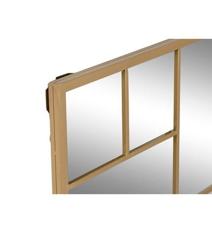 Home ESPRIT gold wall mirror 90x2x90 cm with sleek frame, ideal for home decor and adding elegance to living spaces.