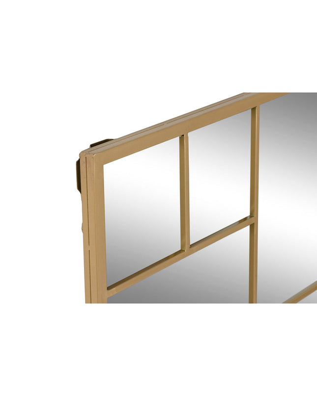 Home ESPRIT gold wall mirror 90x2x90 cm with sleek frame, ideal for home decor and adding elegance to living spaces.