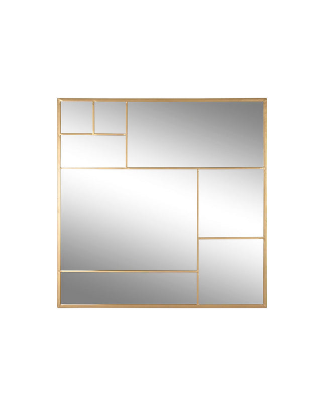 Home ESPRIT gold wall mirror, 90x2x90 cm, decorative house mirror with sleek design, ideal for home decor and interior accents.