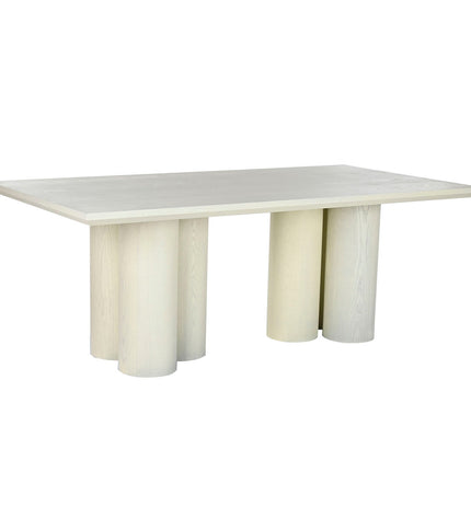 Home ESPRIT granite and wood dining table with MDF surface, 200x100x76 cm, in a modern kitchen setting.