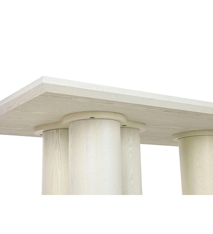 Home ESPRIT granite and wood dining table with MDF surface, measuring 200x100x76 cm, in a modern kitchen setting.