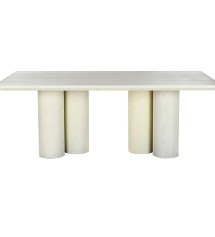 Home ESPRIT dining table with granite, wood, and MDF top, measuring 200x100x76 cm, in a modern kitchen setting.