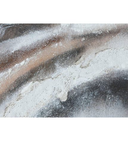 Pair of Home ESPRIT abstract beige and white jute polyestreen art panels, modern wall decor, 102x3.2x102 cm.