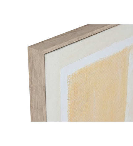 Pair of Home ESPRIT abstract wall art paintings featuring black, beige, and jute tones, 82 x 3.8 x 82 cm, cityscape design.