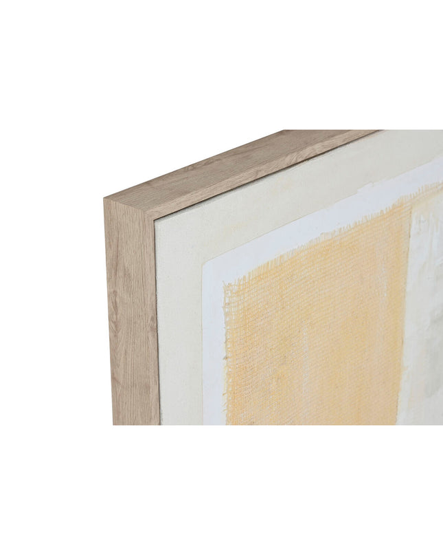Pair of Home ESPRIT abstract wall art paintings featuring black, beige, and jute tones, 82 x 3.8 x 82 cm, cityscape design.