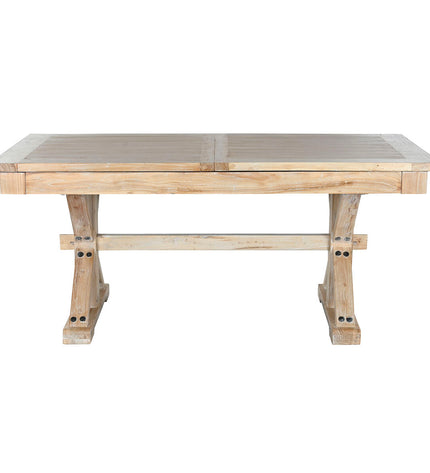 Home ESPRIT eettafel made of natuurlijk gerecycleerd elmhout, 180x90x76 cm, with a rustic wooden dining table in a modern kitchen setting.