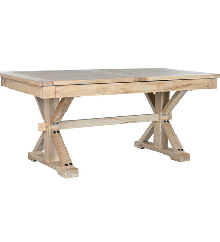 Home ESPRIT eettafel in natuurlijk gerecycleerd elmhout, 180x90x76 cm, modern dining table with wood grain detail.