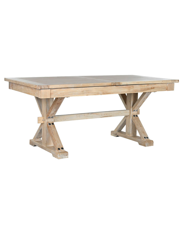 Home ESPRIT eettafel in natuurlijk gerecycleerd elmhout, 180x90x76 cm, modern dining table with wood grain detail.