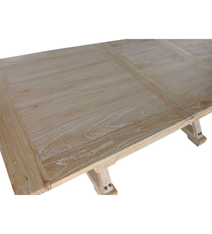 Home ESPRIT eettafel in natuurlijk gerecycleerd elmhout, 180x90x76 cm, met houten tafelblad en stevige meubelpoten.