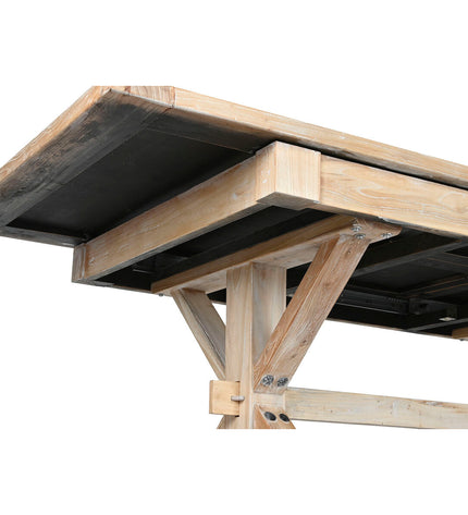 Home ESPRIT eettafel in natuurlijk gerecycleerd elmhout, 180x90x76 cm, voor huis en koken, stijlvolle houten meubel.