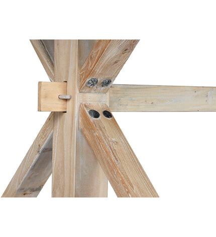 Home ESPRIT eettafel in natuurlijk gerecycled elmhout, 180x90x76 cm, with a smooth wood surface and sturdy legs.