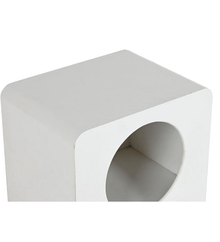 Home ESPRIT Nachtkastje in wit hout MDF, 40x30x48 cm, modern bedside table with clean lines and wooden finish.