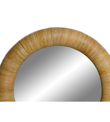 Home ESPRIT tropical wall mirror, natural finish, 80x7x80 cm, stylish house decor for modern interior design.