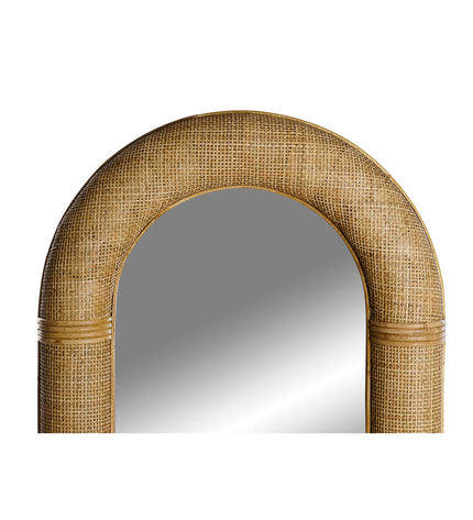 Home ESPRIT tropical wall mirror, natural wood finish, 60.5 x 6 x 161 cm, stylish home decor for living spaces.