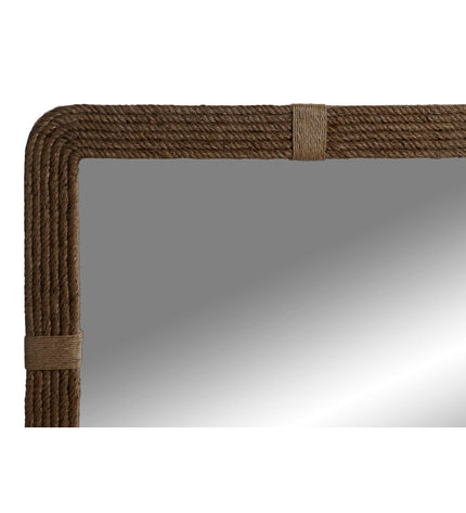 Home ESPRIT Wandspiegel Natuurlijk, 66x3.5x153 cm, decorative mirror with natural wood frame for home decor.