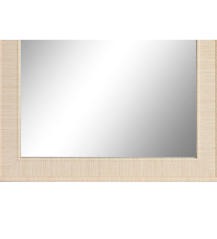 Pair of beige Home ESPRIT wall mirrors with natural wood finish, measuring 74x2x162 cm, suitable for home decor and interior design.