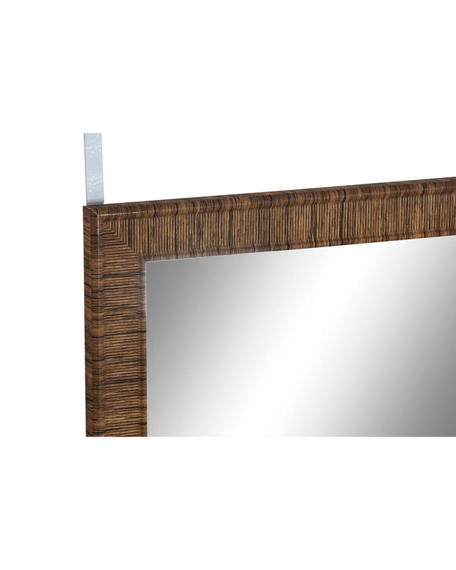 Set of four Home ESPRIT wall mirrors in beige, brown, and gray, featuring natural wood frames, measuring 35x2x125 cm.