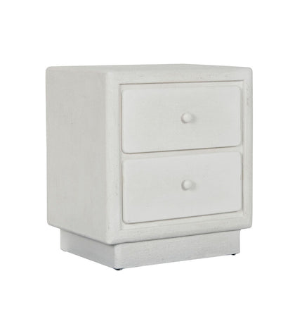 White Home ESPRIT nightstand with drawers, measuring 48x36x53 cm, made of furniture for home and kitchen.