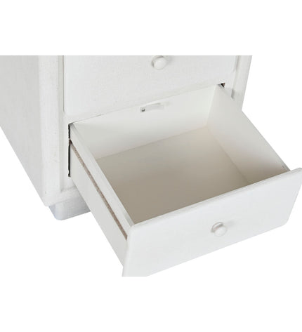 White Home ESPRIT nightstand with 48x36x53 cm dimensions, featuring a sleek design, suitable for bedroom or living space.