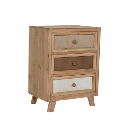Home ESPRIT Nachtkastje with 48x35x66 cm dimensions, featuring a modern design and wooden finish, suitable for bedroom decor