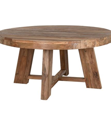 Home ESPRIT teakhout eettafel 160x160x78 cm, sturdy square dining table with natural wood finish, ideal for dining rooms.