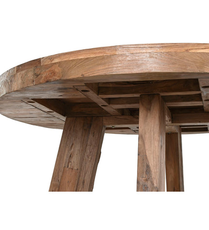 Rectangular teakhout dining table by Home ESPRIT, 160x160x78 cm, showcasing a sturdy wooden surface in a modern home setting.