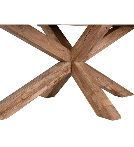 Home ESPRIT teakhouten eettafel, 220x120x78 cm, modern dining table with natural wood finish.