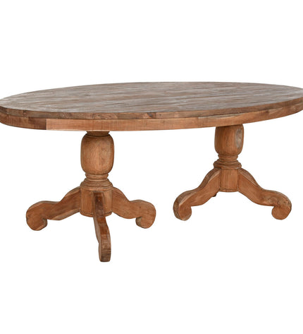 Home ESPRIT eettafel in natuurlijk teakhout, 220x110x78 cm, showing the rectangular wooden dining table with smooth finish.