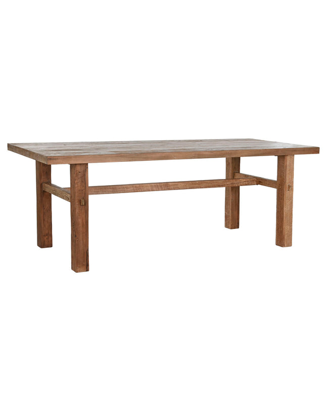 Home ESPRIT teakhouten eettafel 220x90x78 cm met strak design, geschikt voor huis en koken interieur.