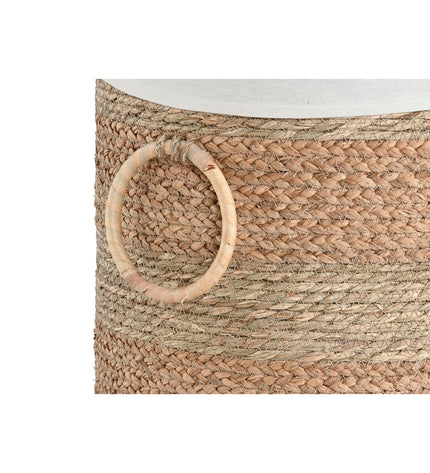Home ESPRIT basket spelset in crème and natural sea grass, two-part storage and organization baskets for home and kitchen use.