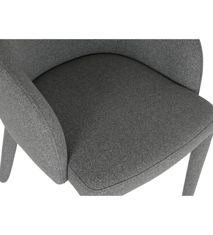 Home ESPRIT kitchen chair in gray polyester with metal frame, measuring 59x63x86 cm, suitable for dining or kitchen use.