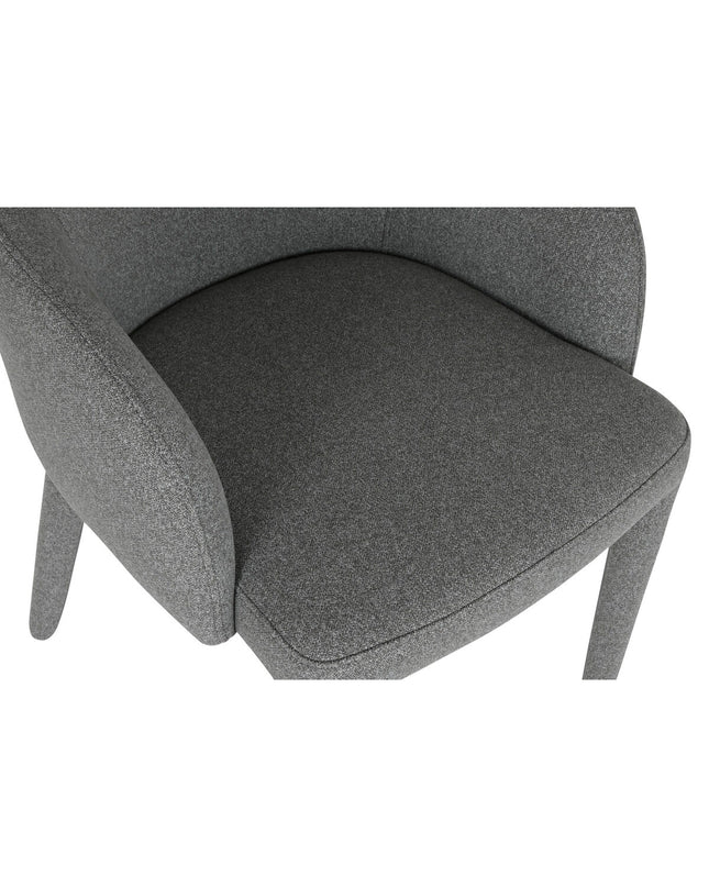 Home ESPRIT kitchen chair in gray polyester with metal frame, measuring 59x63x86 cm, suitable for dining or kitchen use.