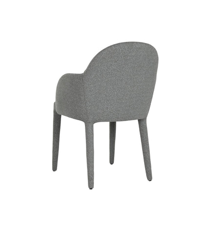 Home ESPRIT keukenstoel in grijs polyester met metalen frame, 59x63x86 cm, geschikt voor huis en koken.