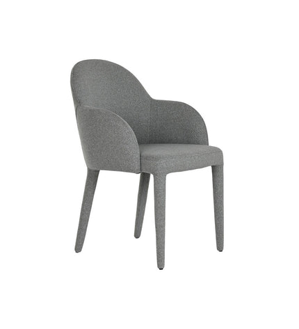 Gray polyester kitchen chair by Home ESPRIT with metal legs, measuring 59x63x86 cm, suitable for home and cooking spaces.