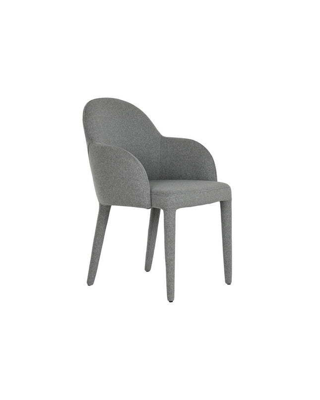 Gray polyester kitchen chair by Home ESPRIT with metal legs, measuring 59x63x86 cm, suitable for home and cooking spaces.