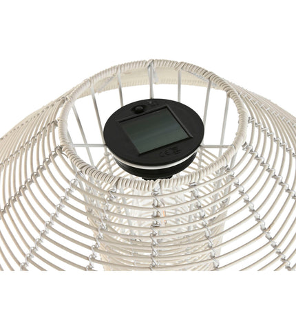 Home ESPRIT Zonnelamp for outdoor garden decor, white solar-powered lamp with 35x35x76 cm size, suitable for outdoor decoration.
