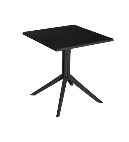 Home ESPRIT black metal and polypropylene dining table with 70x70x75 cm dimensions, modern design for home and kitchen use.
