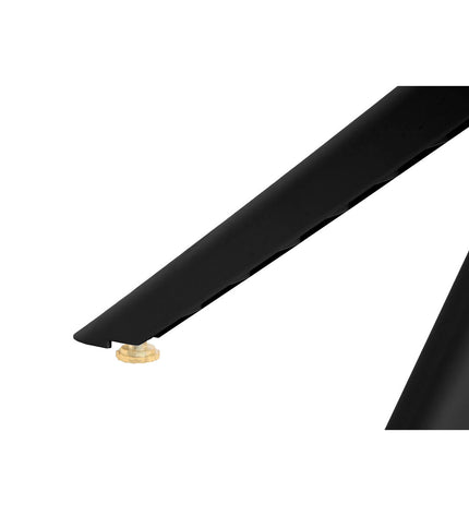 Home ESPRIT black metal and polypropylene dining table with 70x70x75 cm dimensions, modern kitchen furniture.