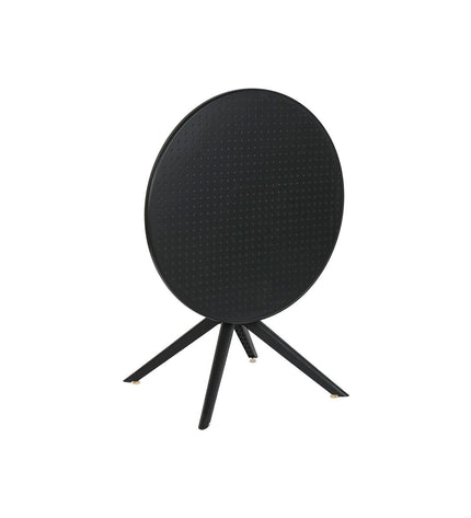 Home ESPRIT black metal and polypropylene dining table, 80x80x75 cm, with a sleek modern design and sturdy construction.