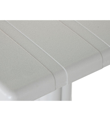 Home ESPRIT gray metal and polypropylene dining table with 70x70x75 cm dimensions, modern design for home and kitchen.