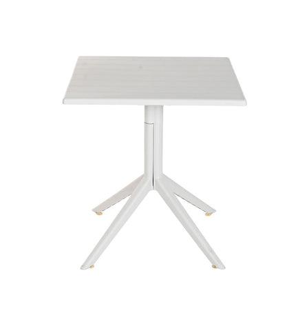 Home ESPRIT gray metal and polypropylene dining table, 70x70x75 cm, modern kitchen furniture with sturdy design.