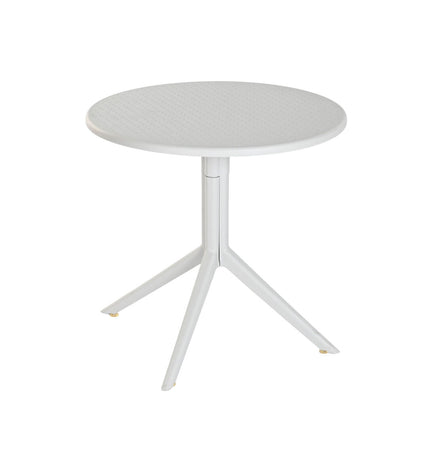 Home ESPRIT gray dining table with metal frame and polypropyleen top, 80x80x75 cm, modern kitchen and home furniture.