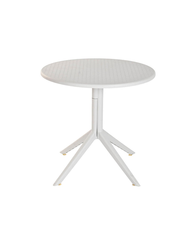 Gray Home ESPRIT dining table with metal legs and polypropyleen top, measuring 80x80x75 cm, suitable for home and kitchen use.