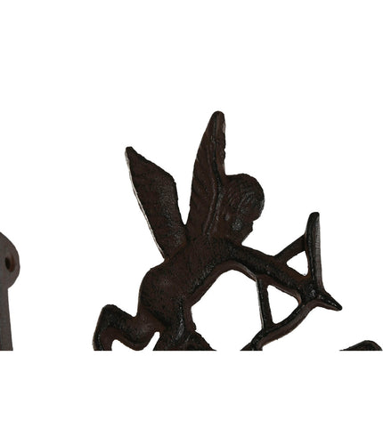 Home ESPRIT outdoor garden decor in brown and black iron, 16.5 x 10 x 21 cm, suitable for exterior decoration.